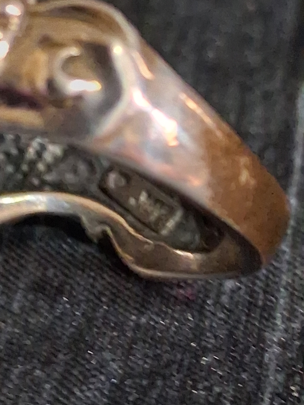 Vintage JOY 925 Sterling Silver Horse Head Labradorite Statement Ring Sz 8 - Picture 6 of 8